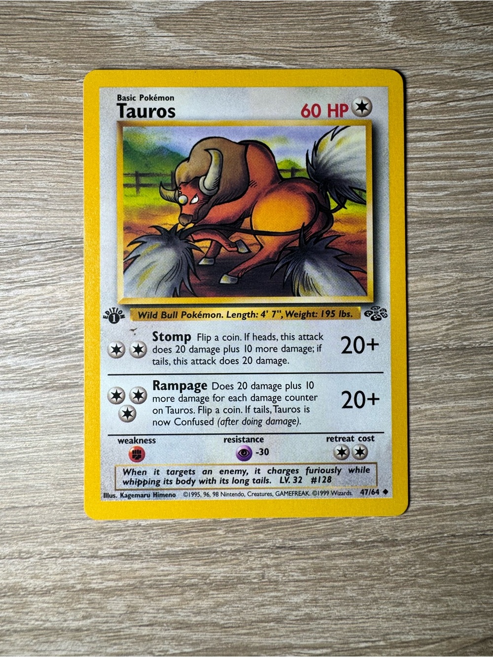 Tauros #47/1st Edition/Pokemon Jungle